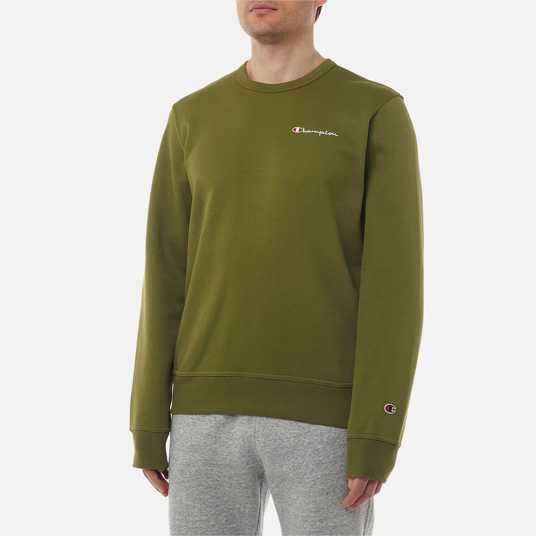 Champion Мужская толстовка Small Logo Fleece Crew Neck