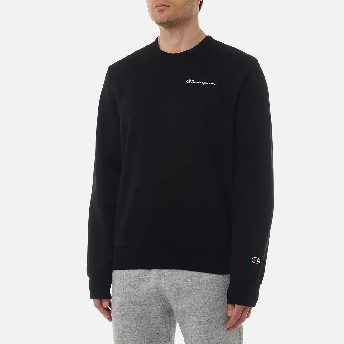 Champion Мужская толстовка Small Logo Fleece Crew Neck