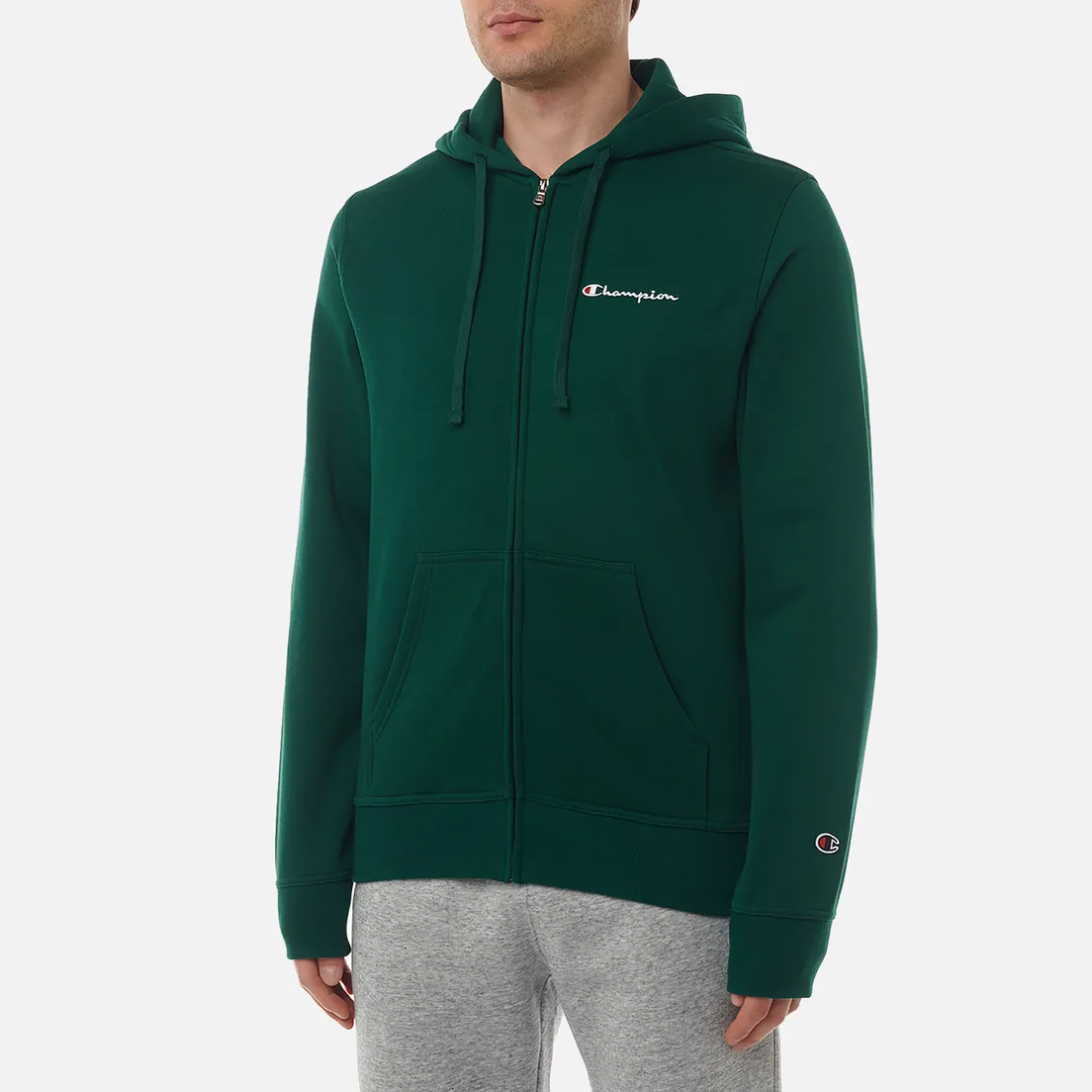 Champion Мужская толстовка Small Logo Fleece Full-Zip Hoodie