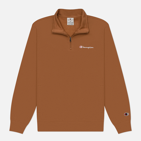 Мужская толстовка Champion Small Logo Half-Zip цвет коричневый размер L 9690₽