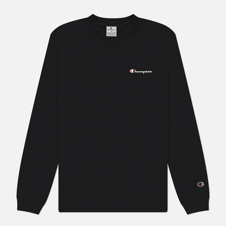 Мужской лонгслив Champion Small Logo Crew Neck цвет чёрный размер S 4490₽