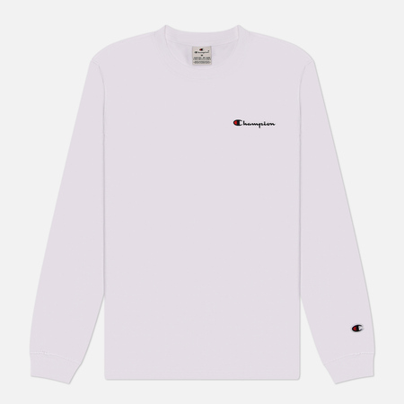  Мужской лонгслив Champion Small Logo Crew Neck, цвет белый, размер S