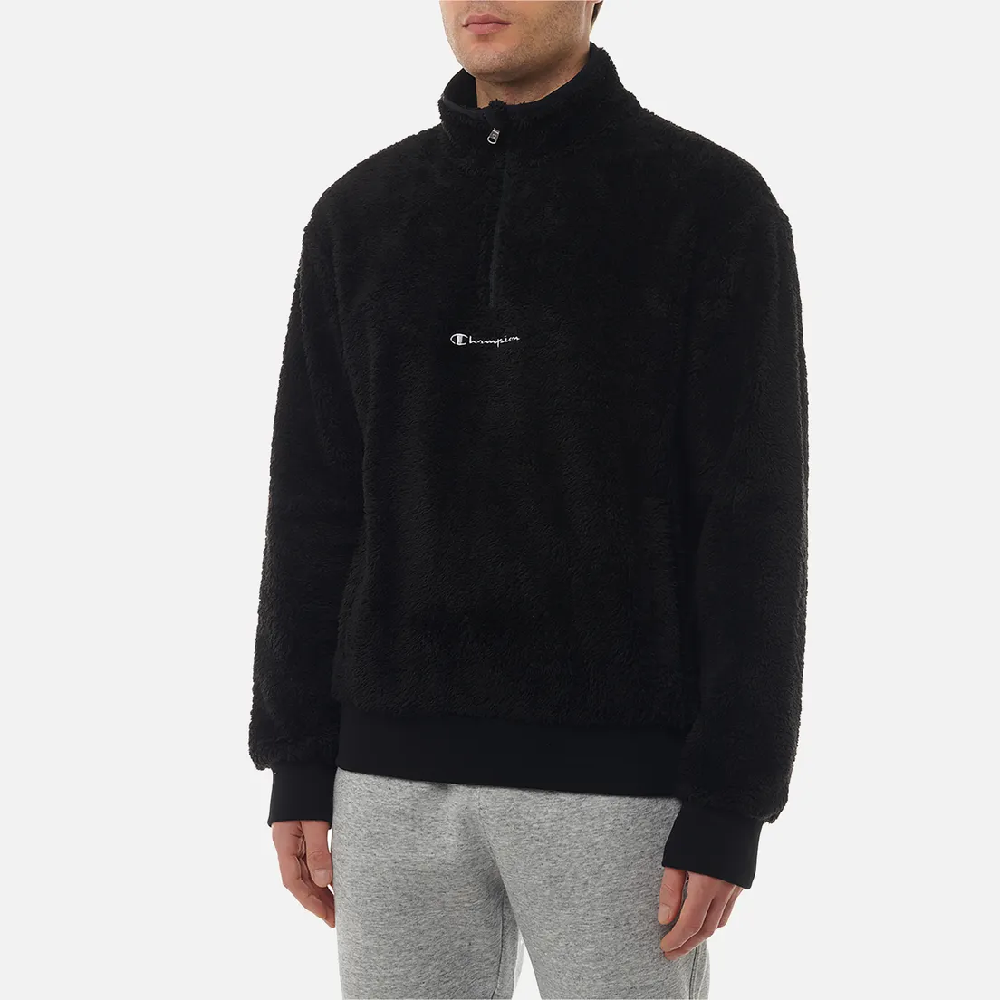 Champion Мужская толстовка Small Logo Half-Zip Teddy Fleece