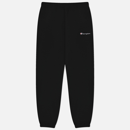 Мужские брюки Champion Small Logo Fleece Cuffed Joggers, цвет чёрный, размер L