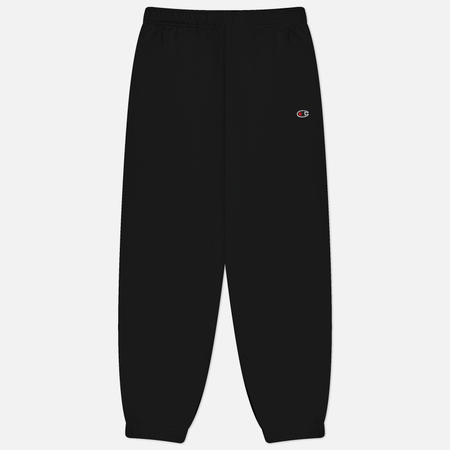 Мужские брюки Champion C Logo Fleece Baggy Joggers, цвет чёрный, размер XL