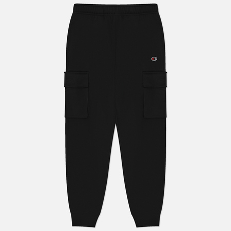 Мужские брюки Champion C Logo Fleece Cargo Joggers, цвет чёрный, размер M