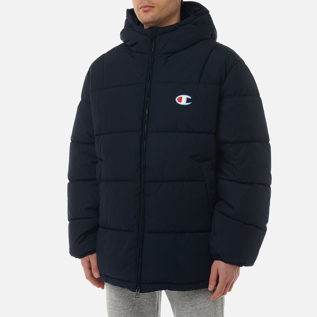 Champion Мужской пуховик C Logo Maxlite Hooded