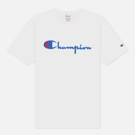 Мужская футболка Champion Reverse Weave Pinnacle Crewneck Relax Fit, цвет белый, размер S