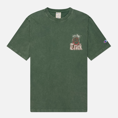 Мужская футболка Champion Reverse Weave Pinnacle Heavyweight Cotton Graphic 3, цвет зелёный, размер S