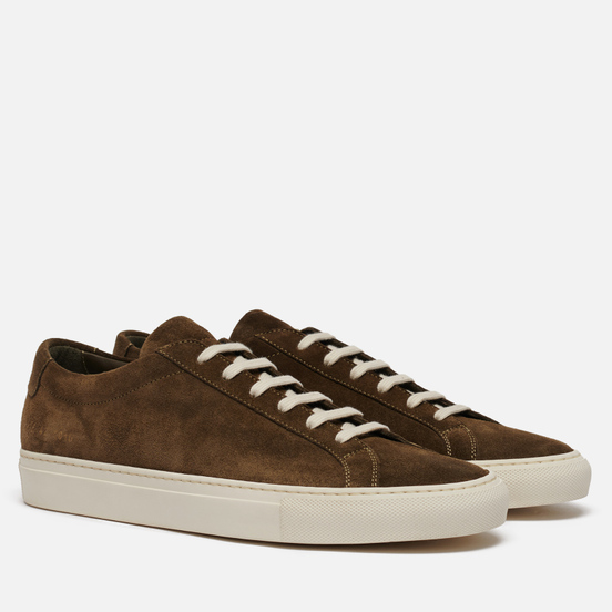Мужские кеды Common Projects Achilles Low Suede Glassa Sole Olive