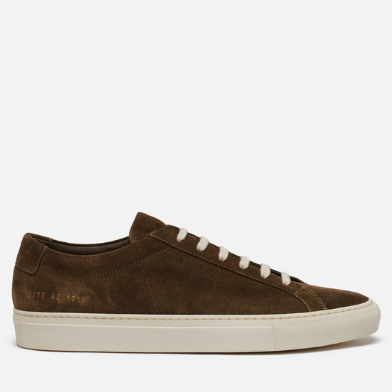Мужские кеды Common Projects Achilles Low Suede Glassa Sole Olive