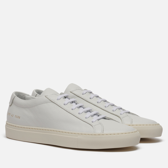 Мужские кеды Common Projects Achilles Pebbled White