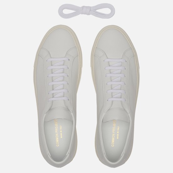 Мужские кеды Common Projects Achilles Pebbled White