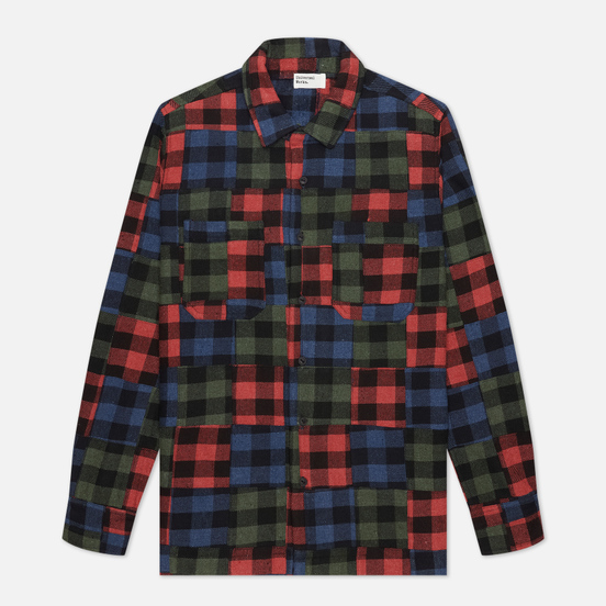 Мужская рубашка Universal Works Garage II Brushed Patchwork Multi