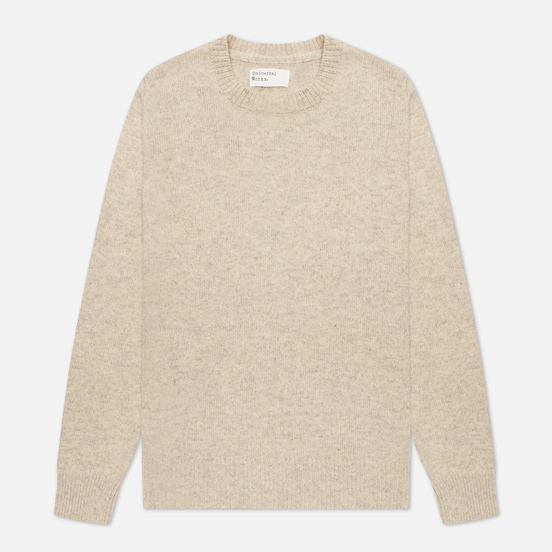 Мужской свитер Universal Works Loose Crew Neck Recycled Wool Natural