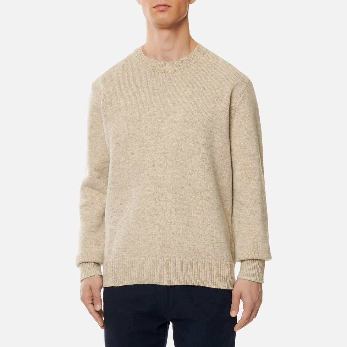 Universal Works Мужской свитер Loose Crew Neck Recycled Wool