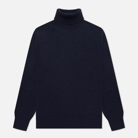 Мужской свитер Universal Works Roll Neck Recycled Wool, цвет синий, размер XL
