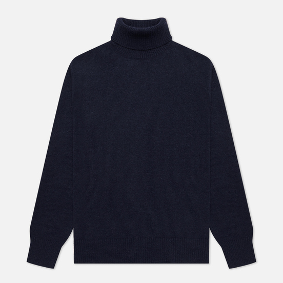 Мужской свитер Universal Works Roll Neck Recycled Wool Navy