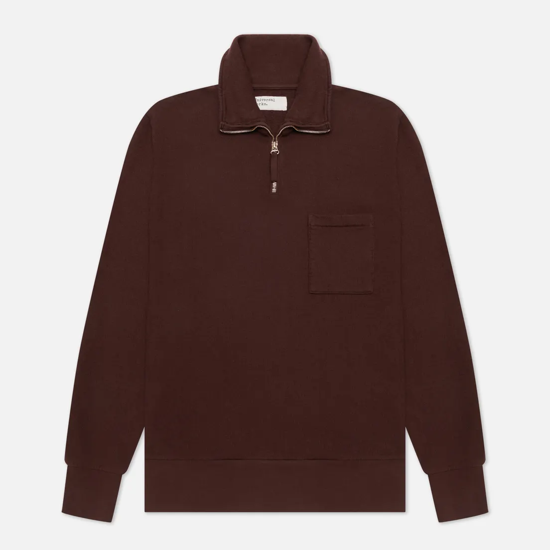 Universal Works Мужская толстовка Half Zip Dry Handle Loopback