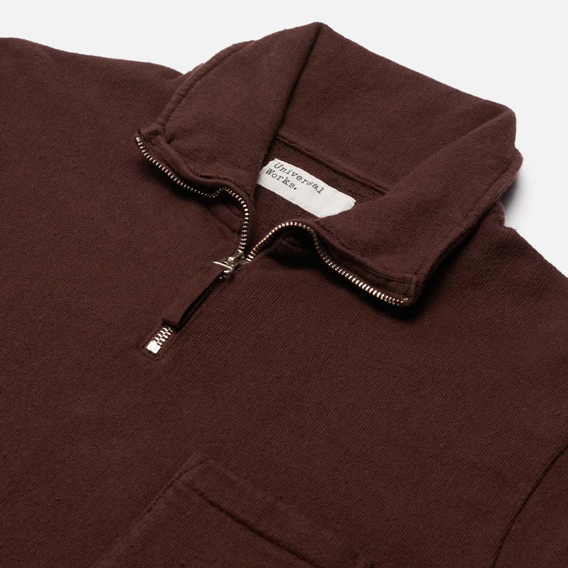 Universal Works Мужская толстовка Half Zip Dry Handle Loopback