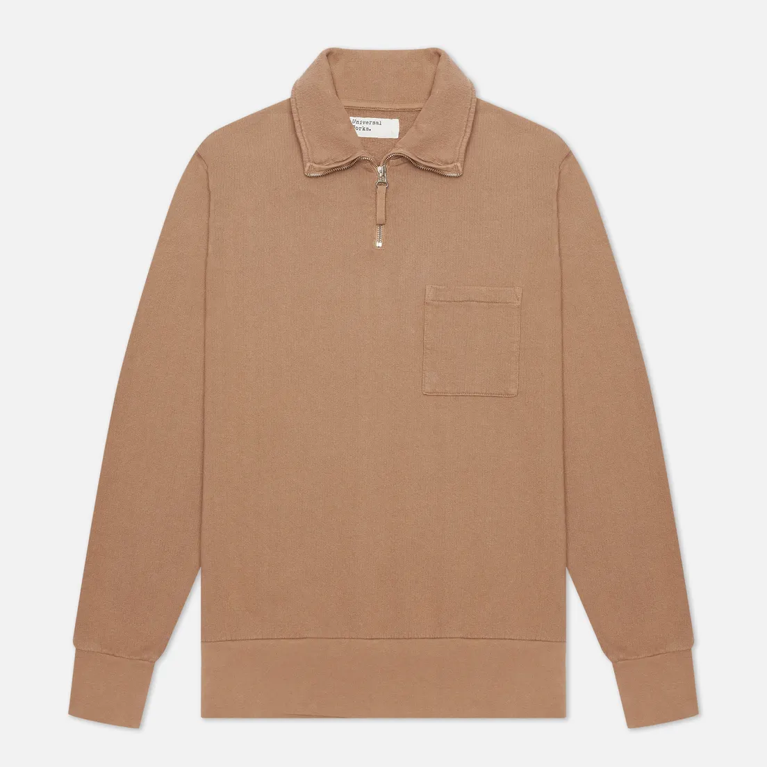 Universal Works Мужская толстовка Half Zip Dry Handle Loopback