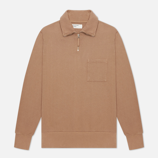 Мужская толстовка Universal Works Half Zip Dry Handle Loopback Dark Sand
