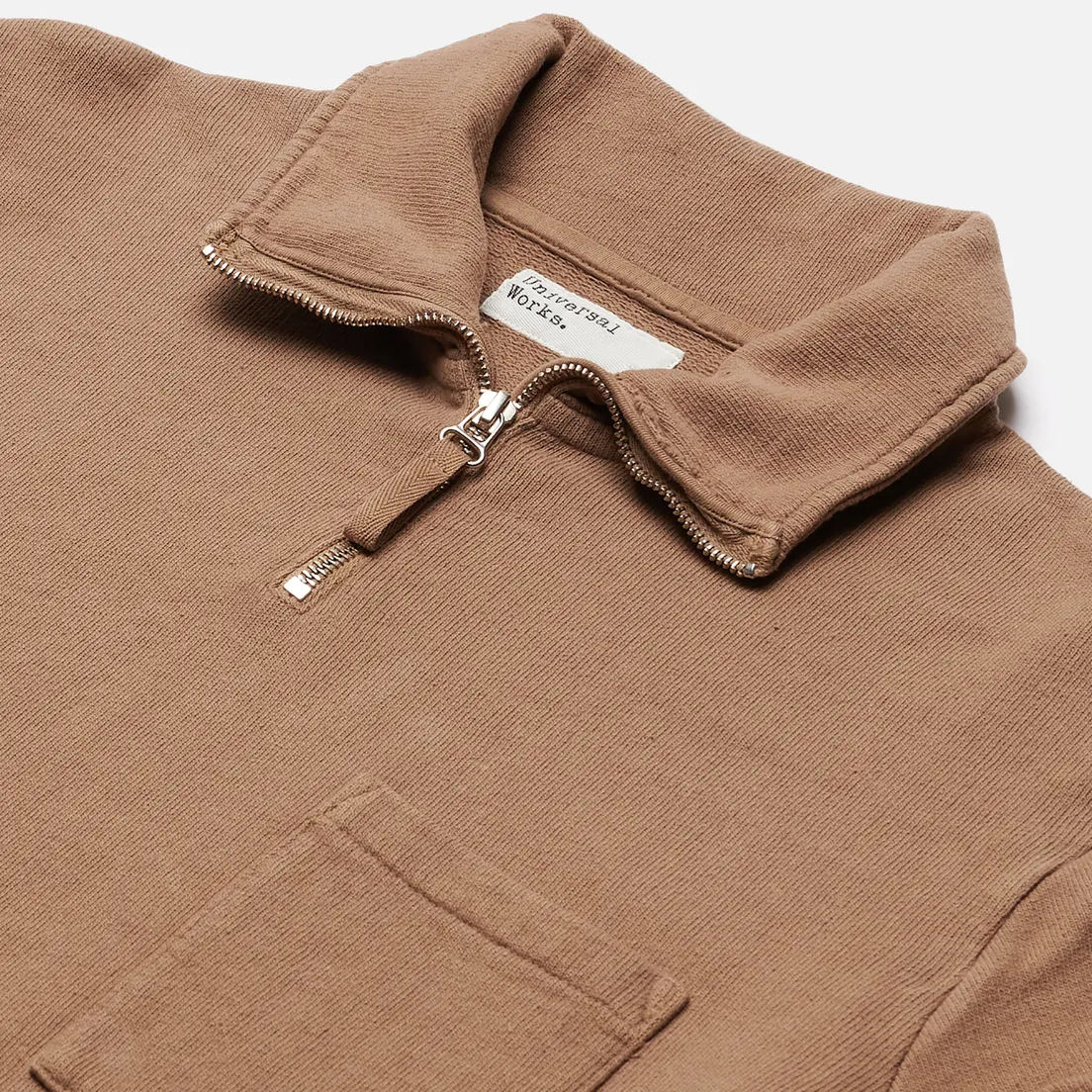 Universal Works Мужская толстовка Half Zip Dry Handle Loopback