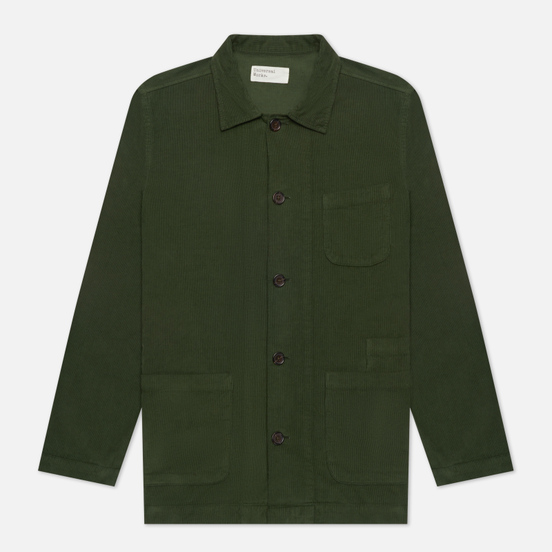 Мужская рубашка Universal Works Bakers Overshirt Fine Cord Green
