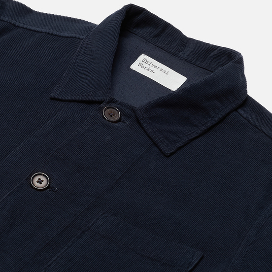 Мужская рубашка Universal Works Bakers Overshirt Fine Cord Navy
