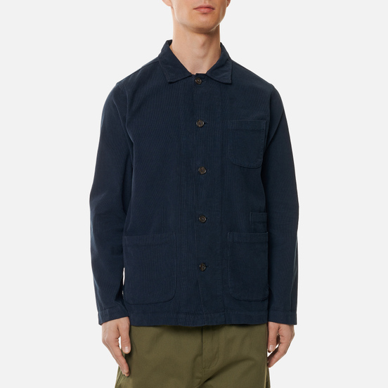 Мужская рубашка Universal Works Bakers Overshirt Fine Cord Navy