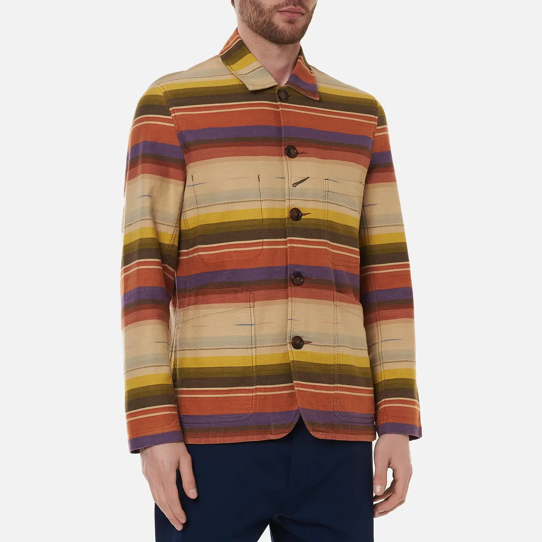 Universal Works Мужская куртка Bakers Mex Blanket
