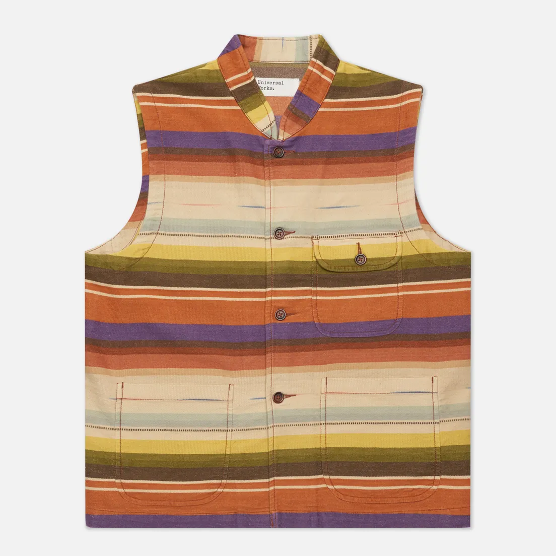 Universal Works Мужской жилет Battleman Mex Blanket