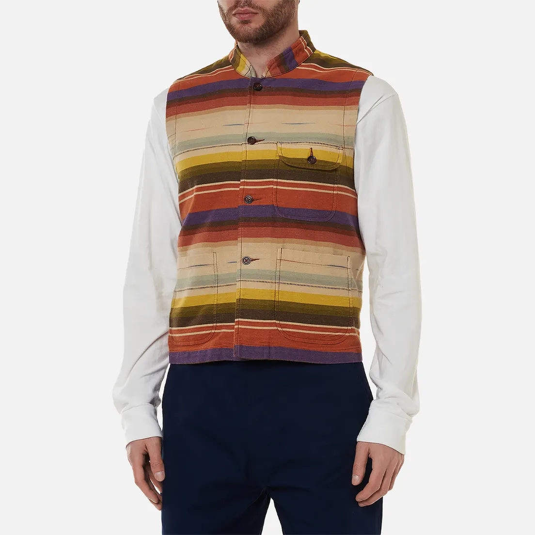 Universal Works Мужской жилет Battleman Mex Blanket