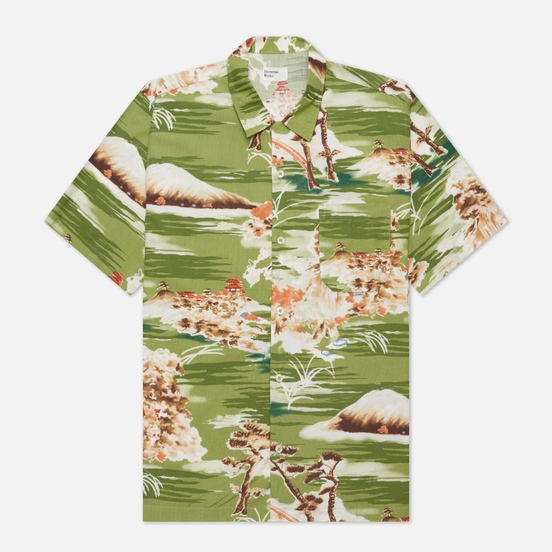 Мужская рубашка Universal Works Road Fuji Summer Print Green