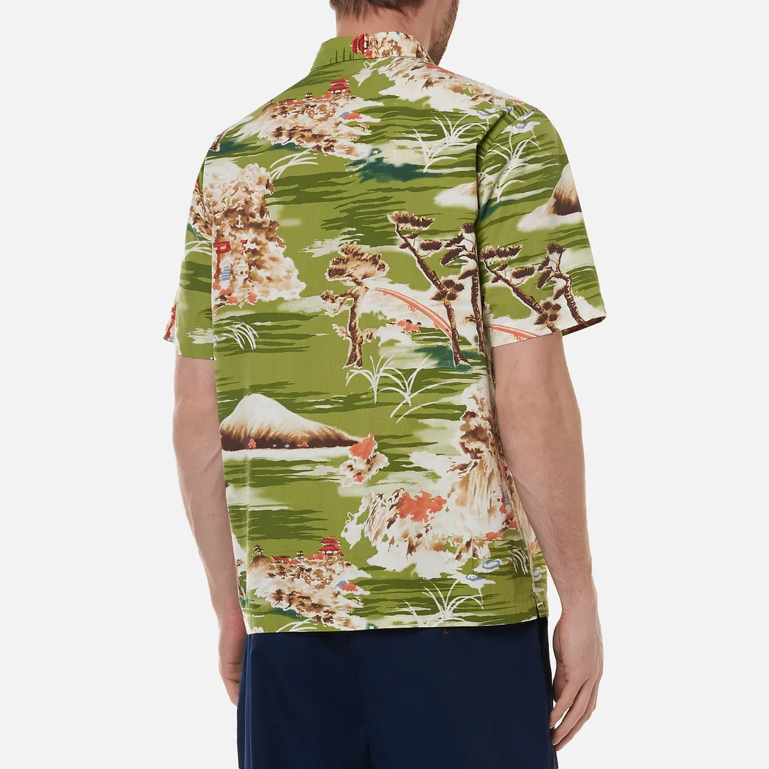 Universal Works Мужская рубашка Road Fuji Summer Print