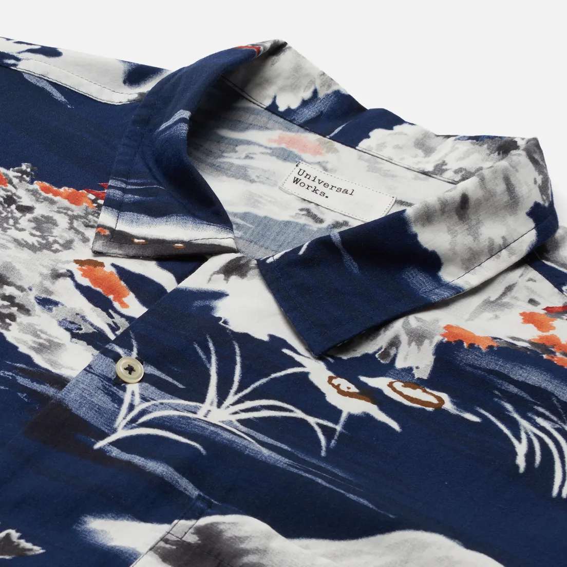 Universal Works Мужская рубашка Road Fuji Summer Print