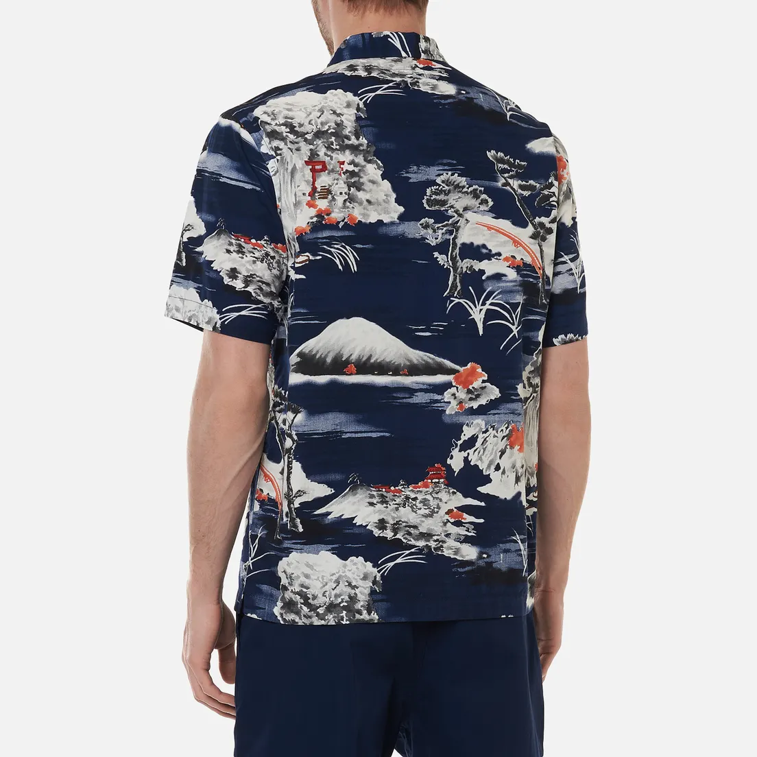Universal Works Мужская рубашка Road Fuji Summer Print