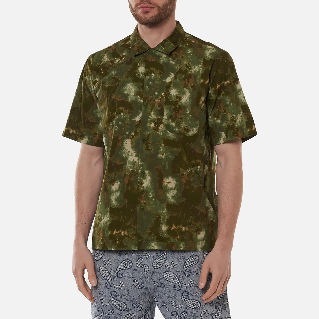 Universal Works Мужская рубашка Road Space Camo