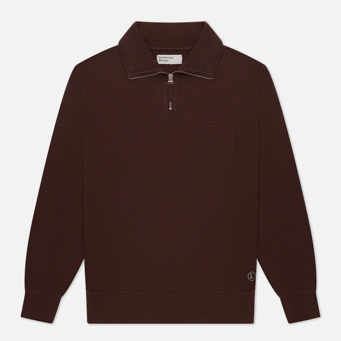 Universal Works Мужская толстовка Half Zip Dry Handle Loopback