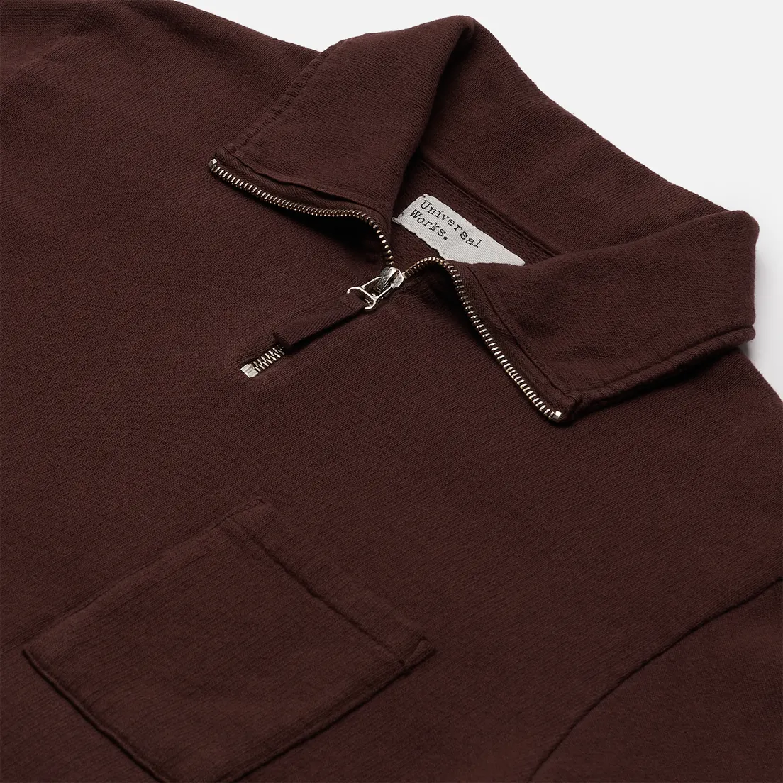 Universal Works Мужская толстовка Half Zip Dry Handle Loopback