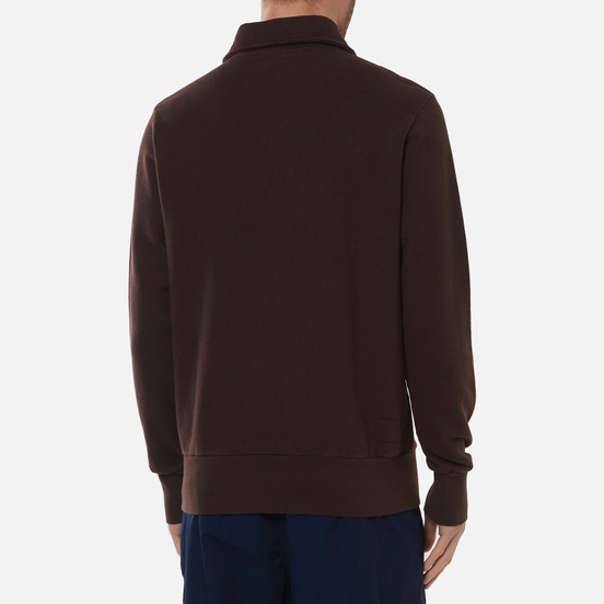 Мужская толстовка Universal Works Half Zip Dry Handle Loopback Brown