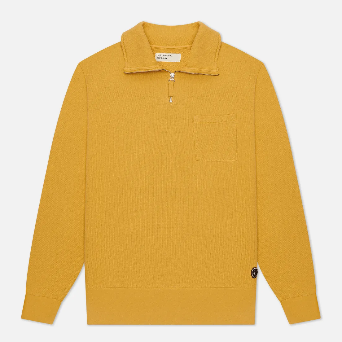 Universal Works Мужская толстовка Half Zip Dry Handle Loopback