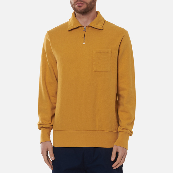 Мужская толстовка Universal Works Half Zip Dry Handle Loopback Gold