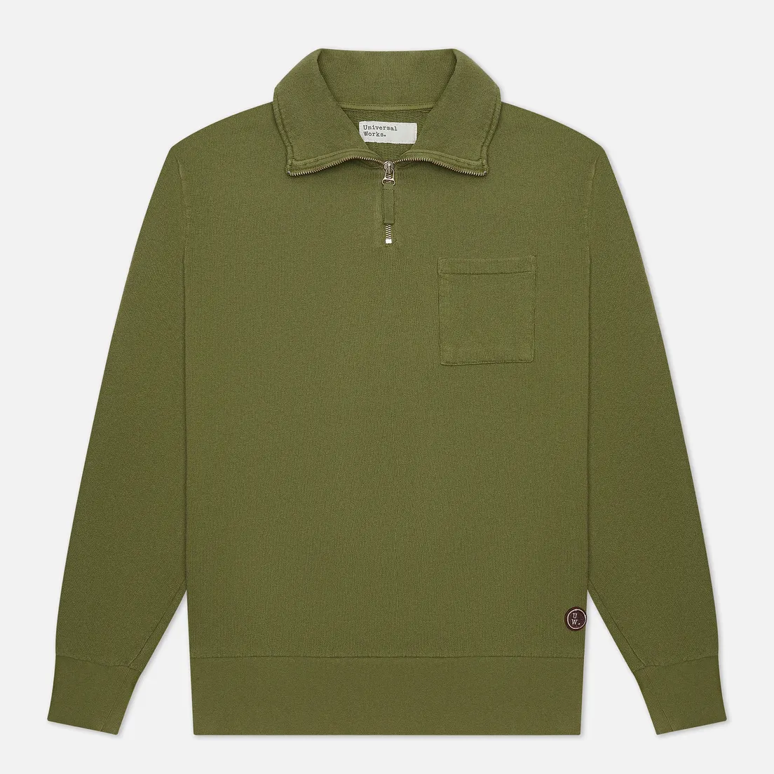 Universal Works Мужская толстовка Half Zip Dry Handle Loopback