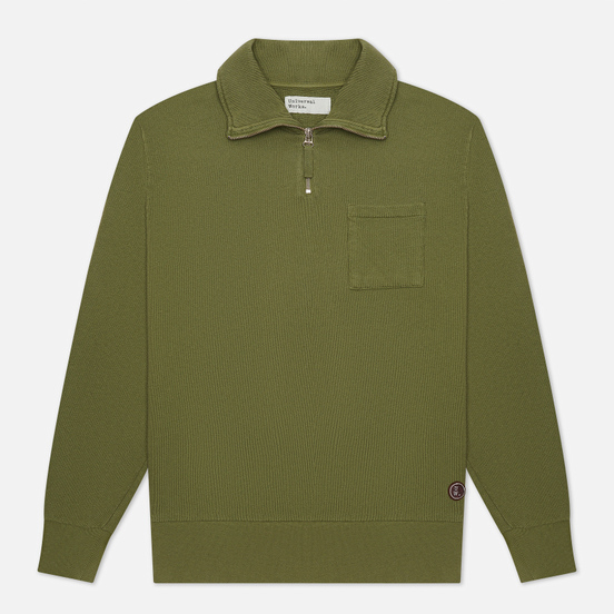 Мужская толстовка Universal Works Half Zip Dry Handle Loopback Olive