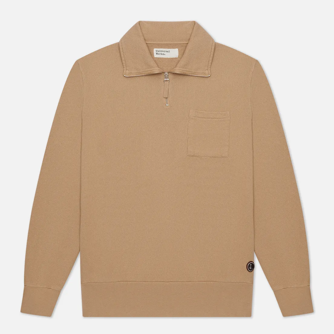 Universal Works Мужская толстовка Half Zip Dry Handle Loopback