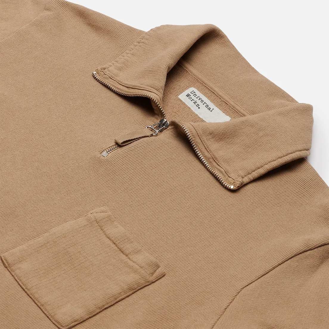 Universal Works Мужская толстовка Half Zip Dry Handle Loopback