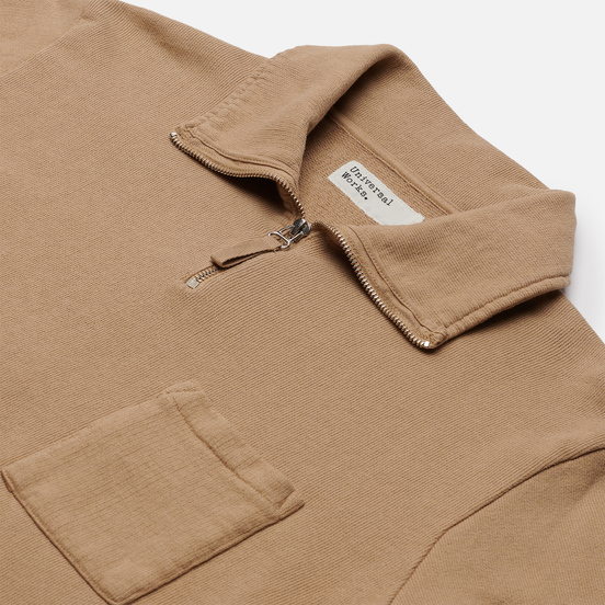 Мужская толстовка Universal Works Half Zip Dry Handle Loopback Sand
