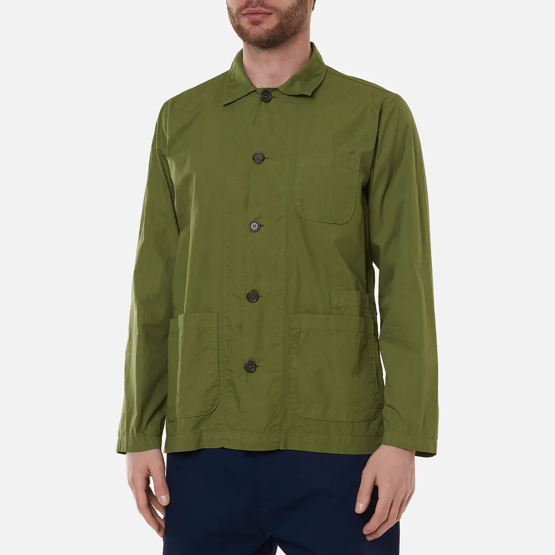 Universal Works Мужская рубашка Bakers Overshirt Poplin
