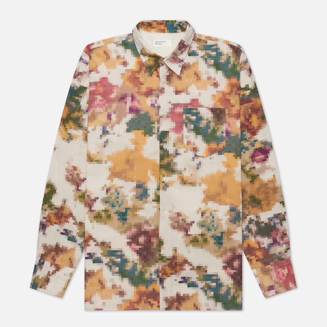 Universal Works Мужская рубашка Humber Pixel Flower